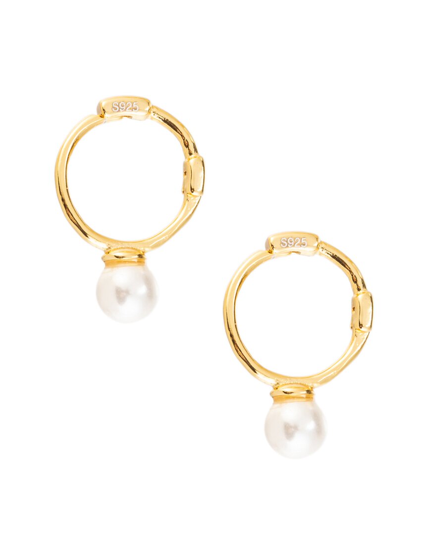 Eye Candy La Luxe Collection 24k Plated Cz Lita Huggie Earrings