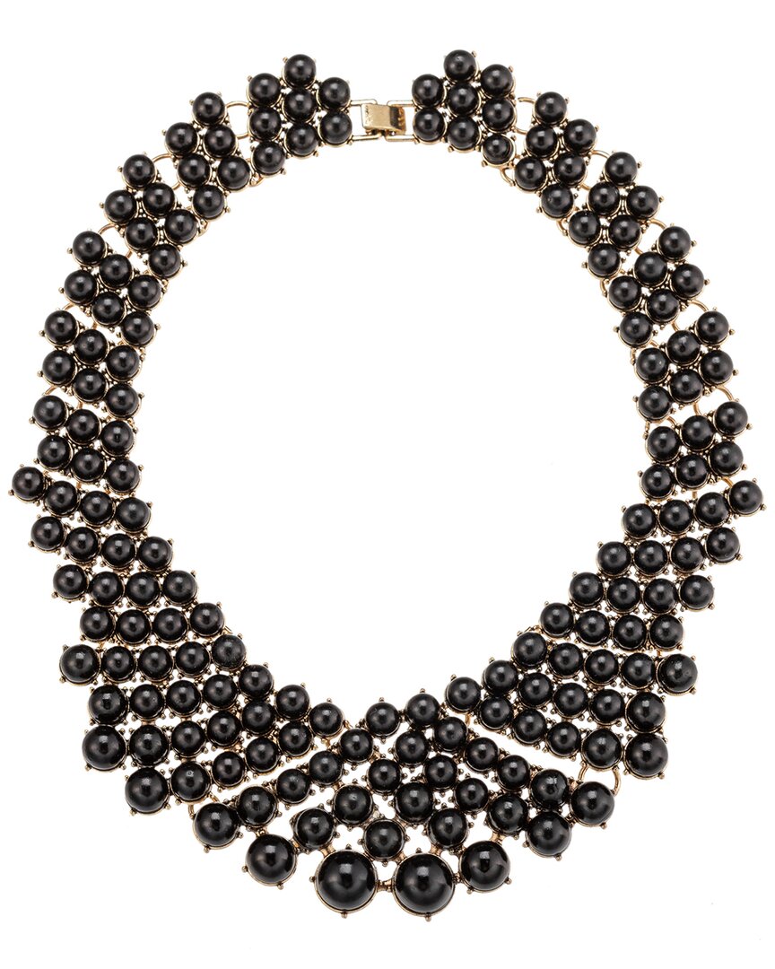 Eye Candy La Luxe Collection Glass Pearl Emma Collar Statement Necklace