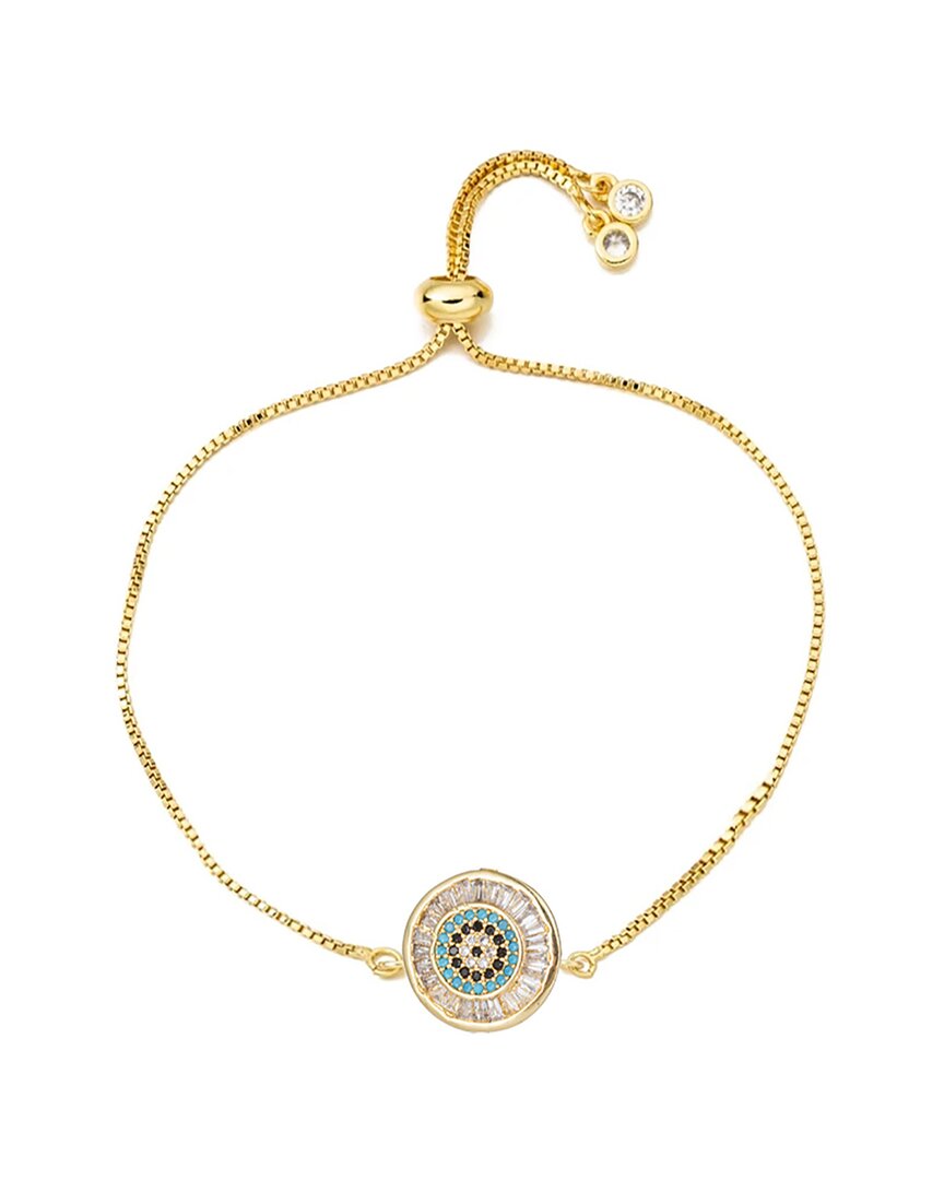 Eye Candy La Luxe Collection 18k Plated Cz Morocco Eye Bracelet