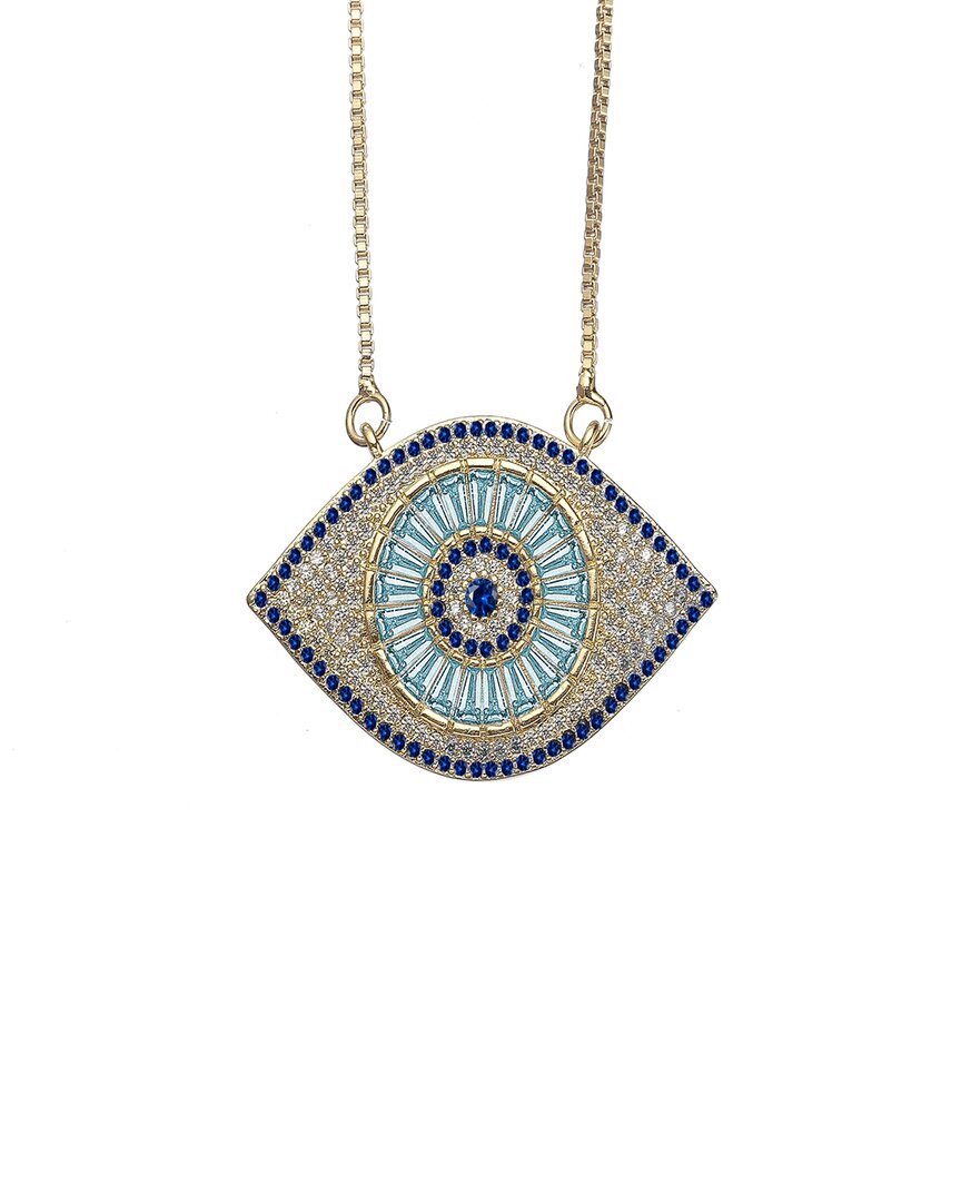Shop Eye Candy La Luxe Collection Silver Cz Evil Eye Necklace