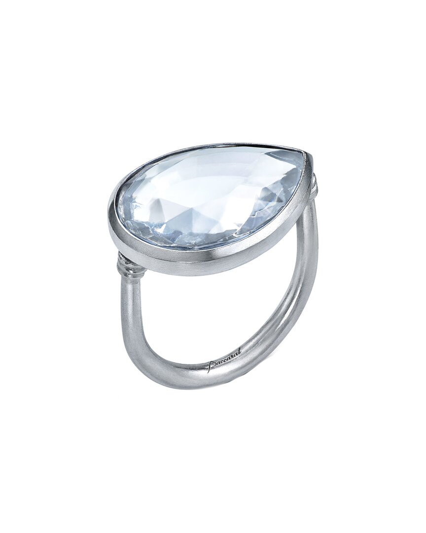 Baccarat Marie Helene De Taillac Silver Crystal Ring
