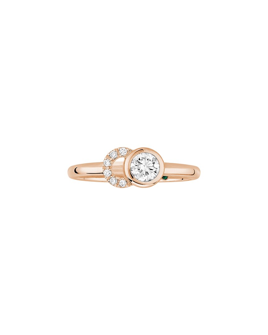 Courbet 18kt Recycled Rose Gold Co Laboratory-grown Diamond Ring In Rosa