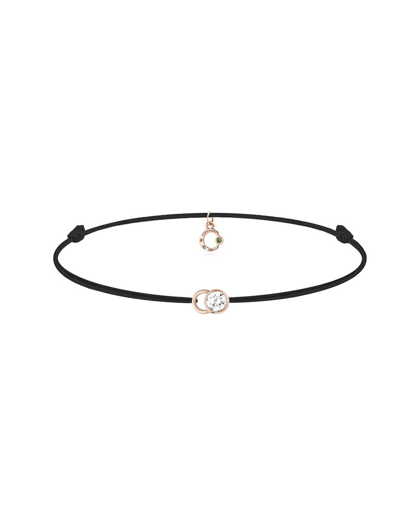Courbet 18kt Recycled Rose Gold Laboratory-grown Diamond Let's Commit Cord Bracelet