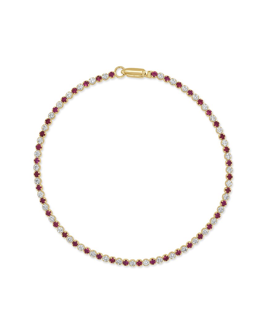 Sabrina Designs 14k 2.05 Ct. Tw. Diamond & Ruby Stackable Tennis Bracelet