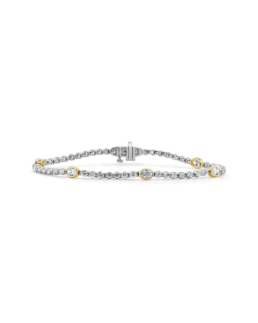 Sabrina Designs 14k Two-tone 2.94 Ct. Tw. Diamond Stackable Bracelet