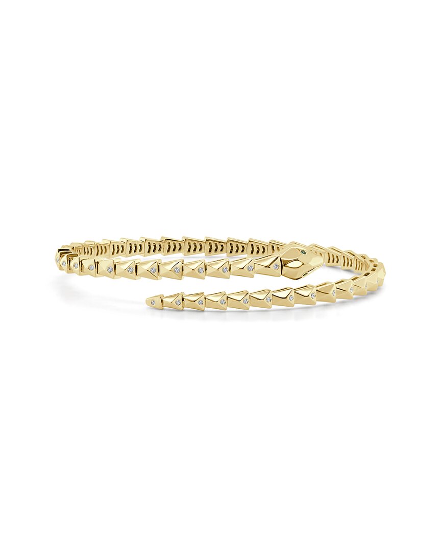 Sabrina Designs 14k 0.29 Ct. Tw. Diamond & Emerald Stackable Flexible Bangle Bracelet