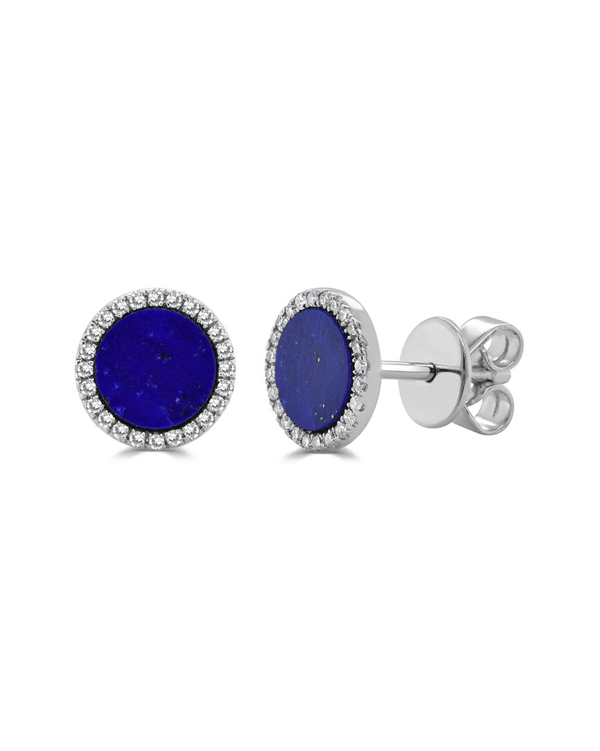 Sabrina Designs 14k 0.90 Ct. Tw. Diamond & Lapis Studs