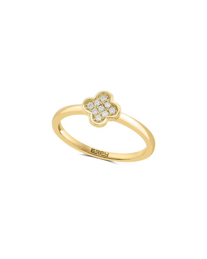 Effy Fine Jewelry Gold Over Silver 0.07 ct. tw. Diamond Ring