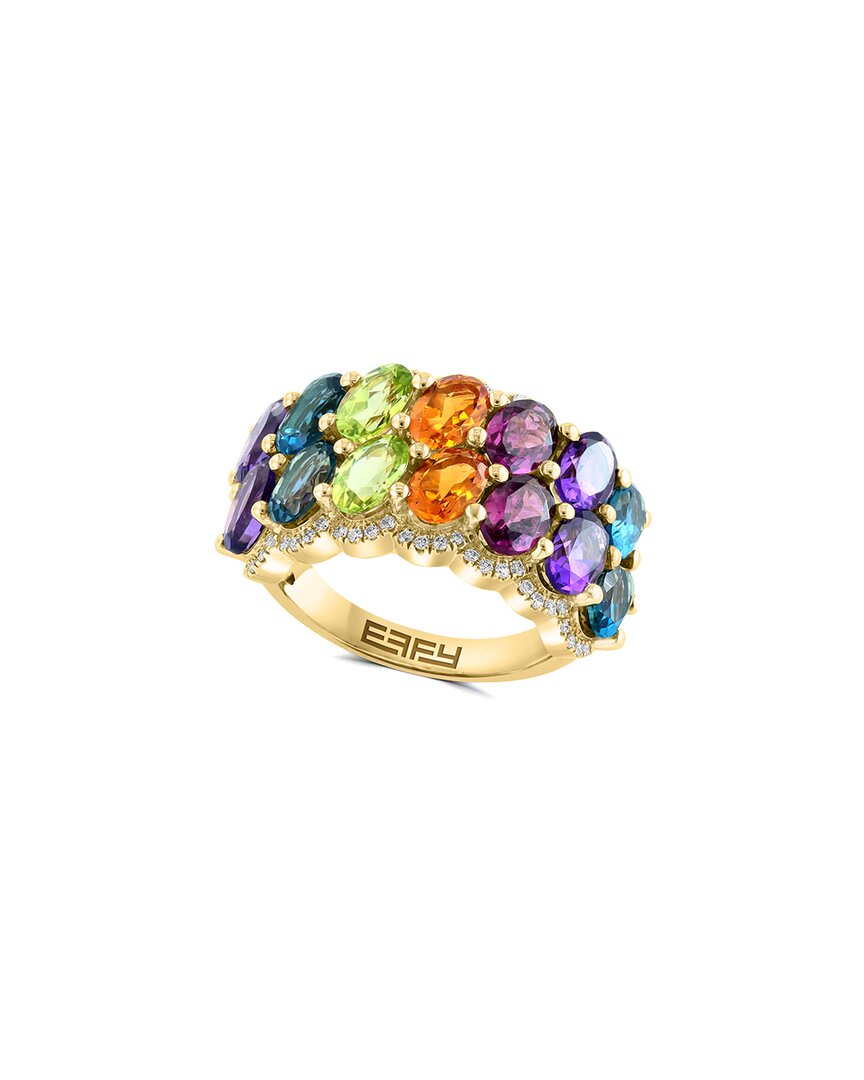 Effy Fine Jewelry 14k 6.72 Ct. Tw. Diamond & Gemstone Ring