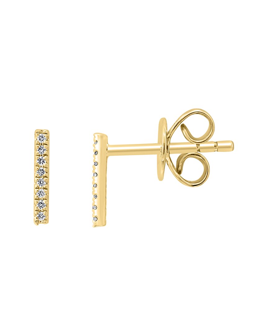 Effy Fine Jewelry Gold Over Silver 0.05 ct. tw. Diamond Earrings