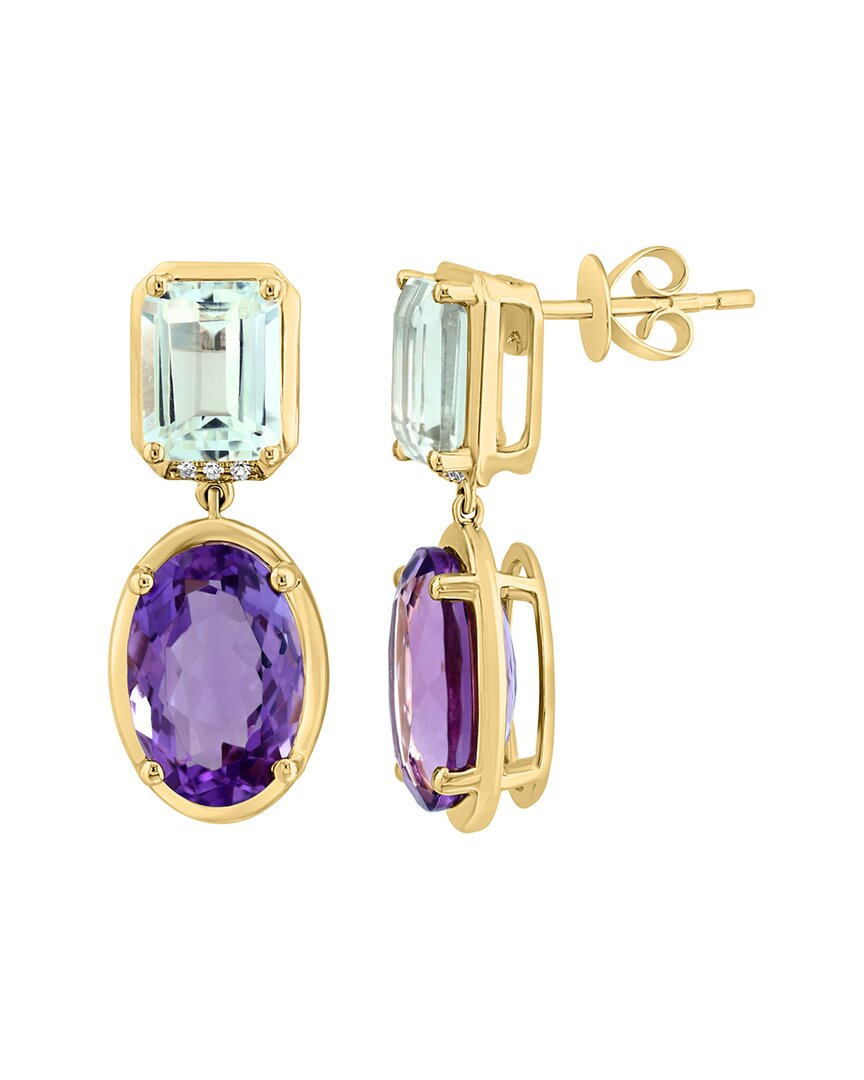Effy Fine Jewelry 14K 13.02 ct. tw. Diamond & Gemstone Earrings