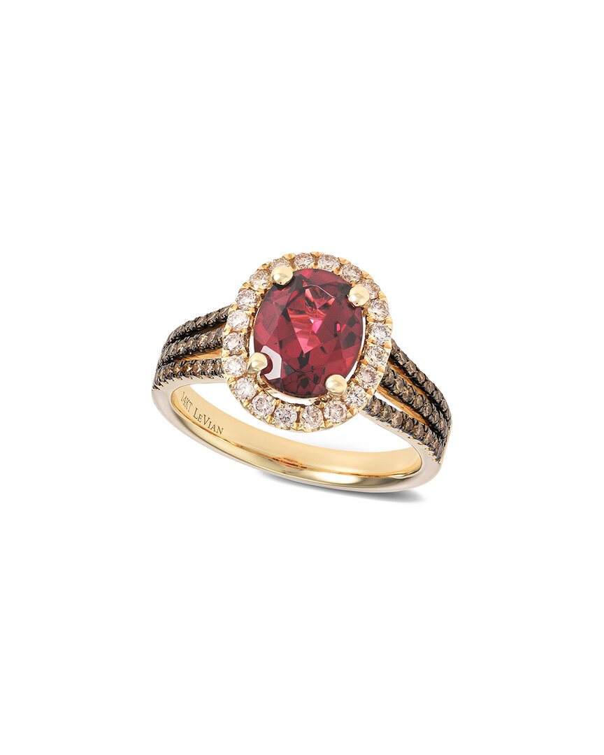 Le Vian Vivids 14k Rose Gold 2.32 Ct. Tw. Diamond & Rhodolite Ring
