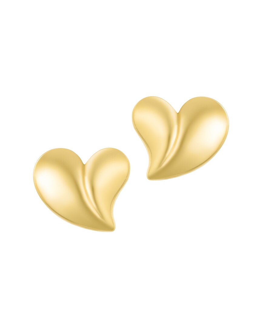 Adornia Tarnish Resistant 18k Gold Plated Oversized Puffy Heart Earrings