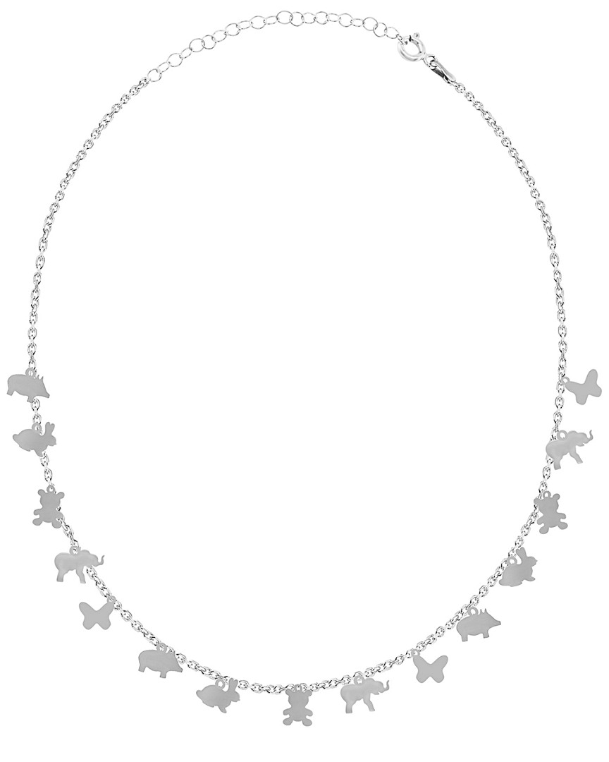 Gabi Rielle Silver Animal Charm Necklace In Metallic