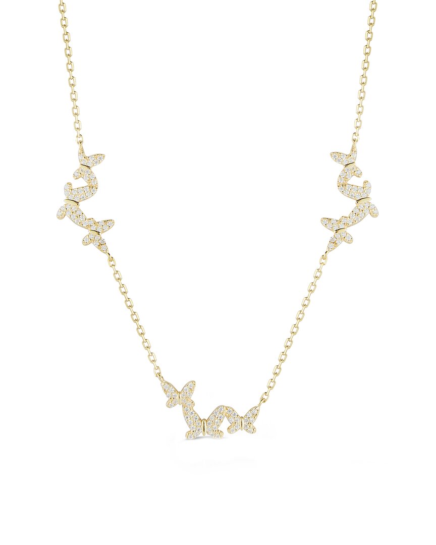 Glaze Jewelry Silver Layered Butterfly Necklace