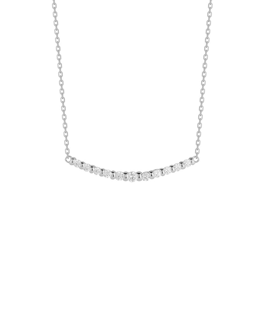 Glaze Jewelry Cubic Zirconia Bar Pendant Necklace