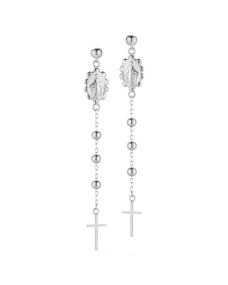 Glaze Jewelry Silver Rosary Drop Earrings