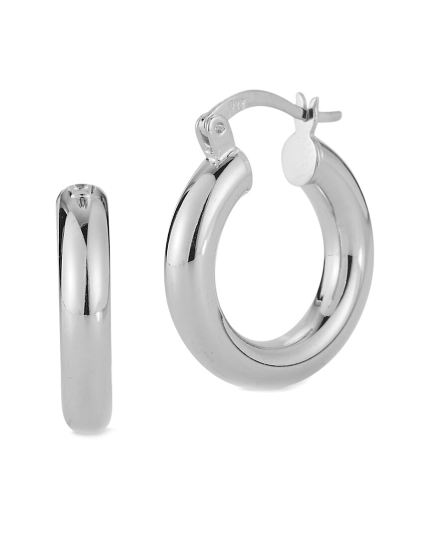 Glaze Jewelry Silver Small Hollow Tube Hoops