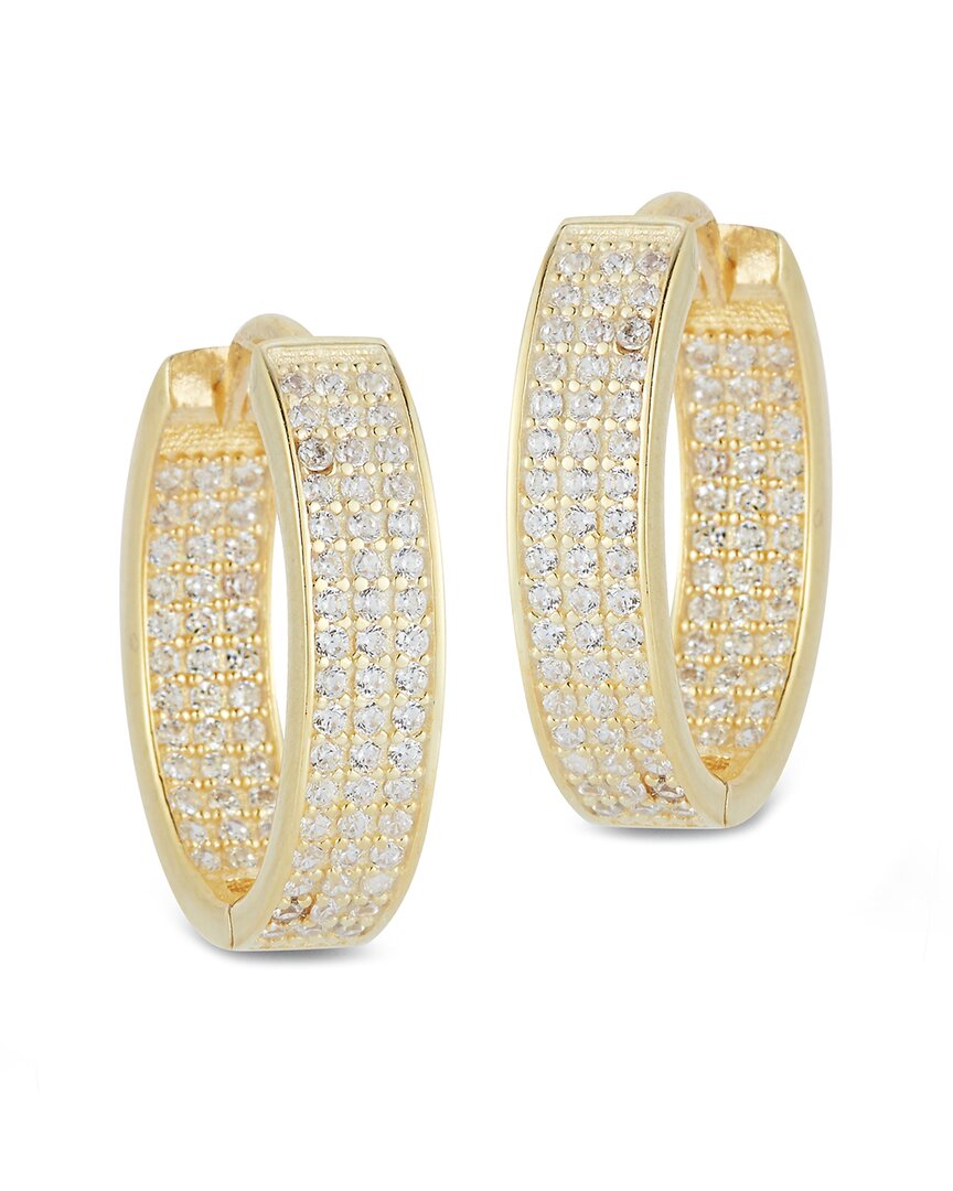Glaze Jewelry Silver Cz Oval Hoops
