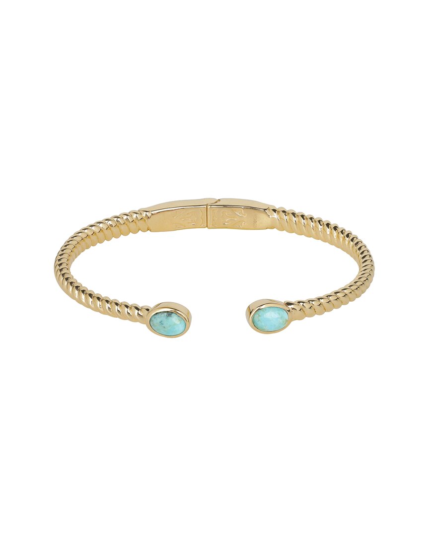 Tiramisu Silver 1.50 Ct. Tw. Blue Mohave Turquoise Bracelet