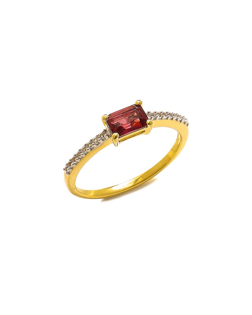 Tiramisu 10k 0.82 Ct. Tw. Gemstone Ring