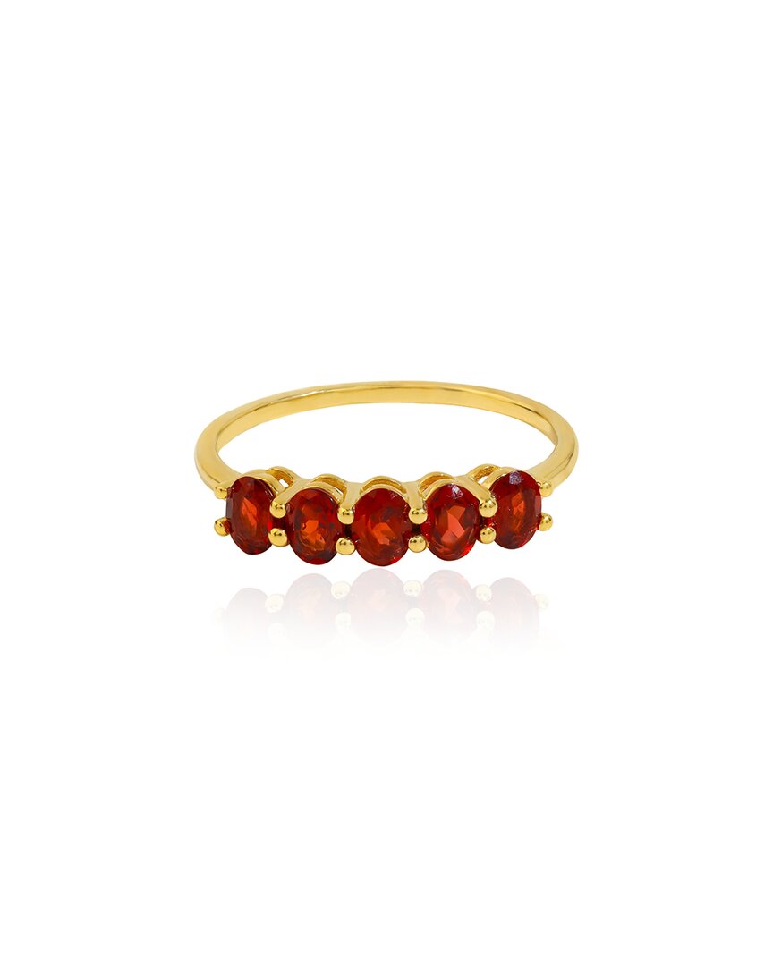 Tiramisu 14k Over Silver 1.07 Ct. Tw. Red Garnet Ring