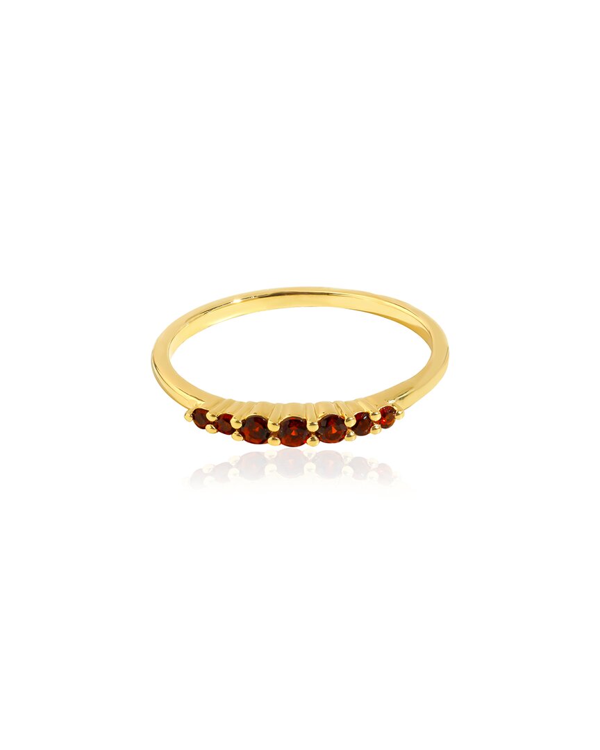 Tiramisu 14k Over Silver 0.21 Ct. Tw. Garnet Ring