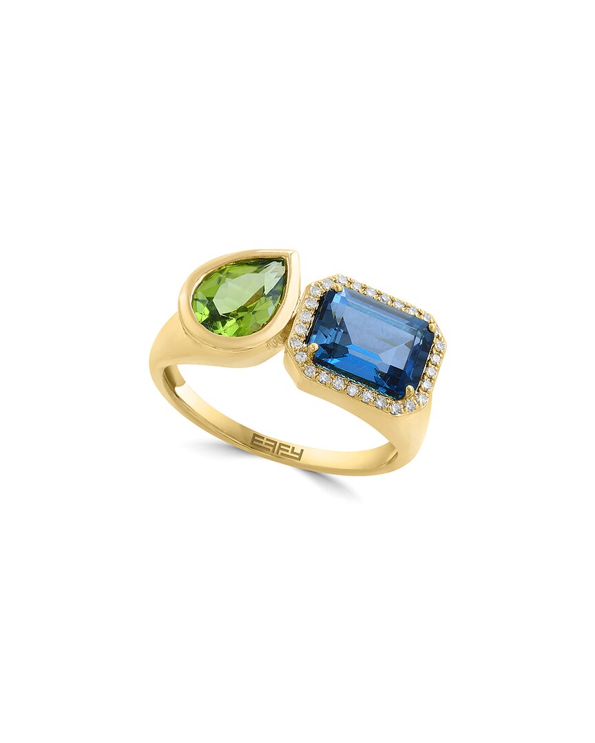 Effy Fine Jewelry 14k 2.68 Ct. Tw. Diamond & Gemstone Ring In Gold