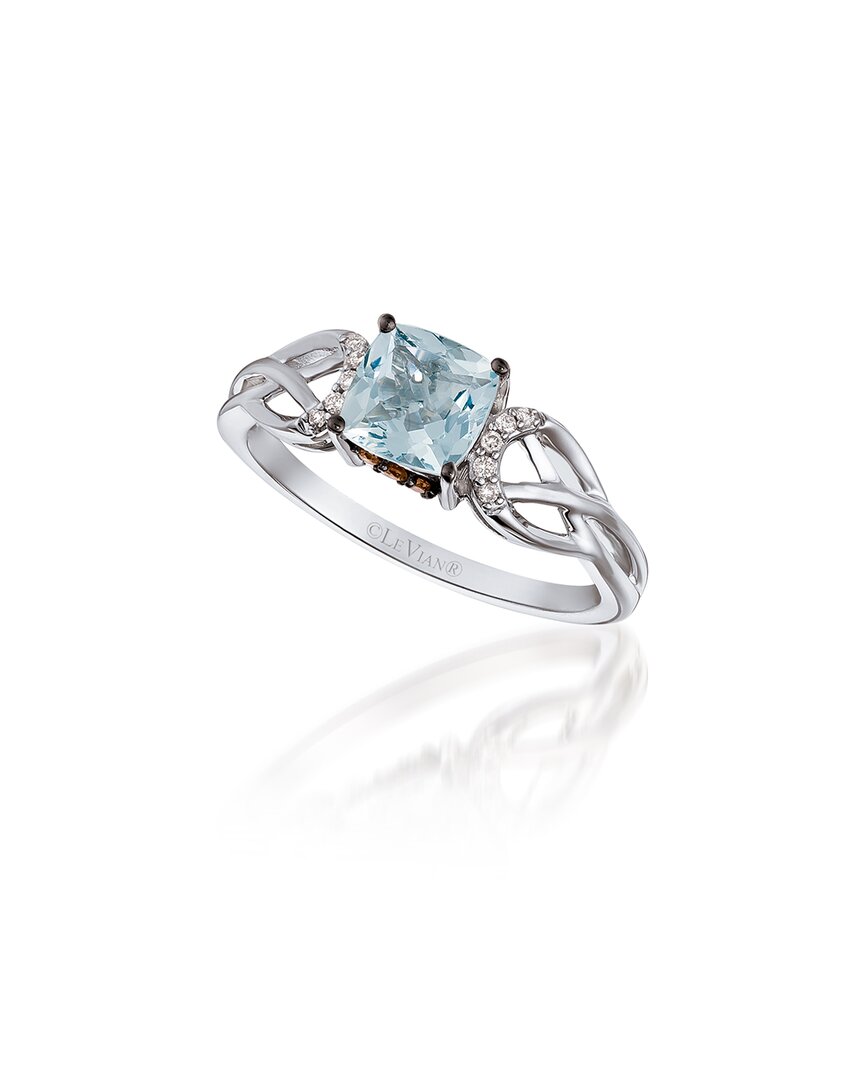 Le Vian ® 14k White Gold® 0.77 Ct. Tw. Diamond & Aquamarine Ring