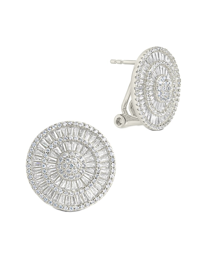Sterling Forever Sandy Cubic Zirconia Circle Stud Earrings