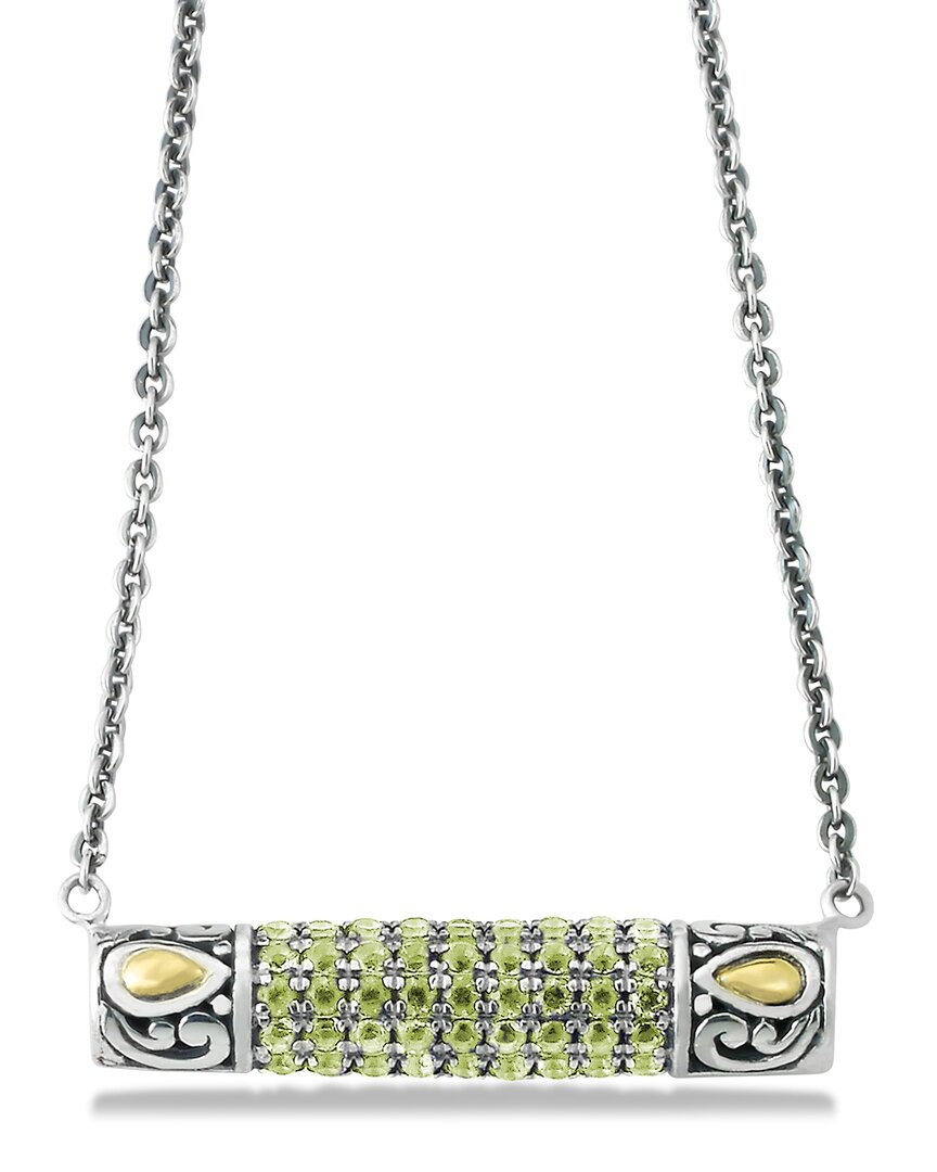Samuel B. 18k & Silver 0.54 Ct. Tw. Peridot Necklace