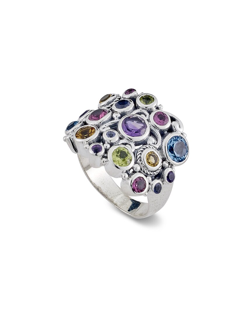 Samuel B. Silver 3.00 Ct. Tw. Gemstone Cluster Ring