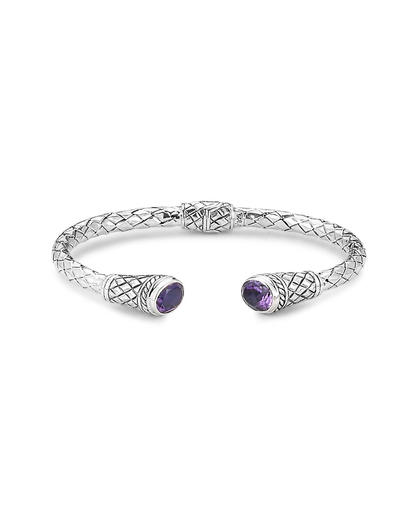 Samuel B. Silver 3.30 Ct. Tw. Amethyst Bangle Bracelet