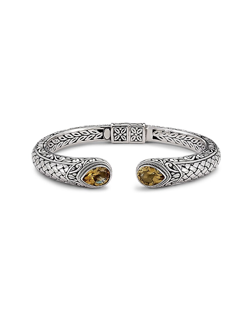 Samuel B. Silver 3.50 Ct. Tw. Citrine Woven Bangle Bracelet