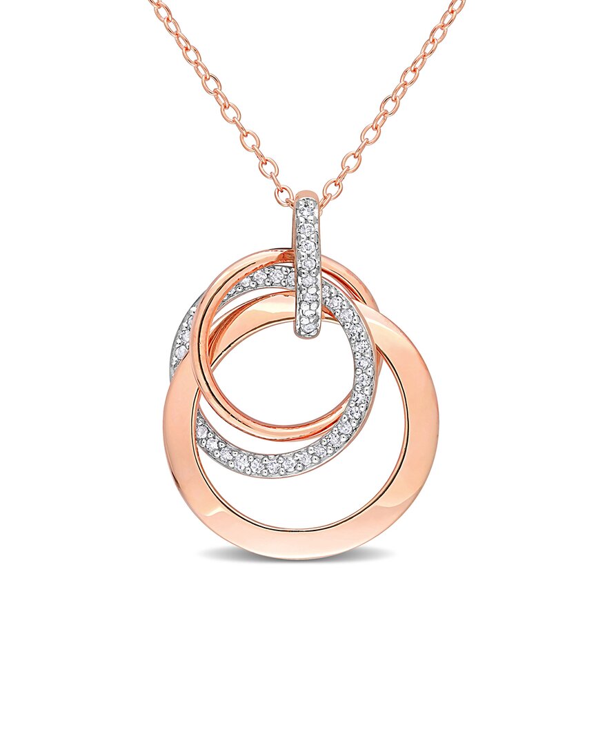 Rina Limor Rose Gold Vermeil 0.21 Ct. Tw. Diamond Necklace