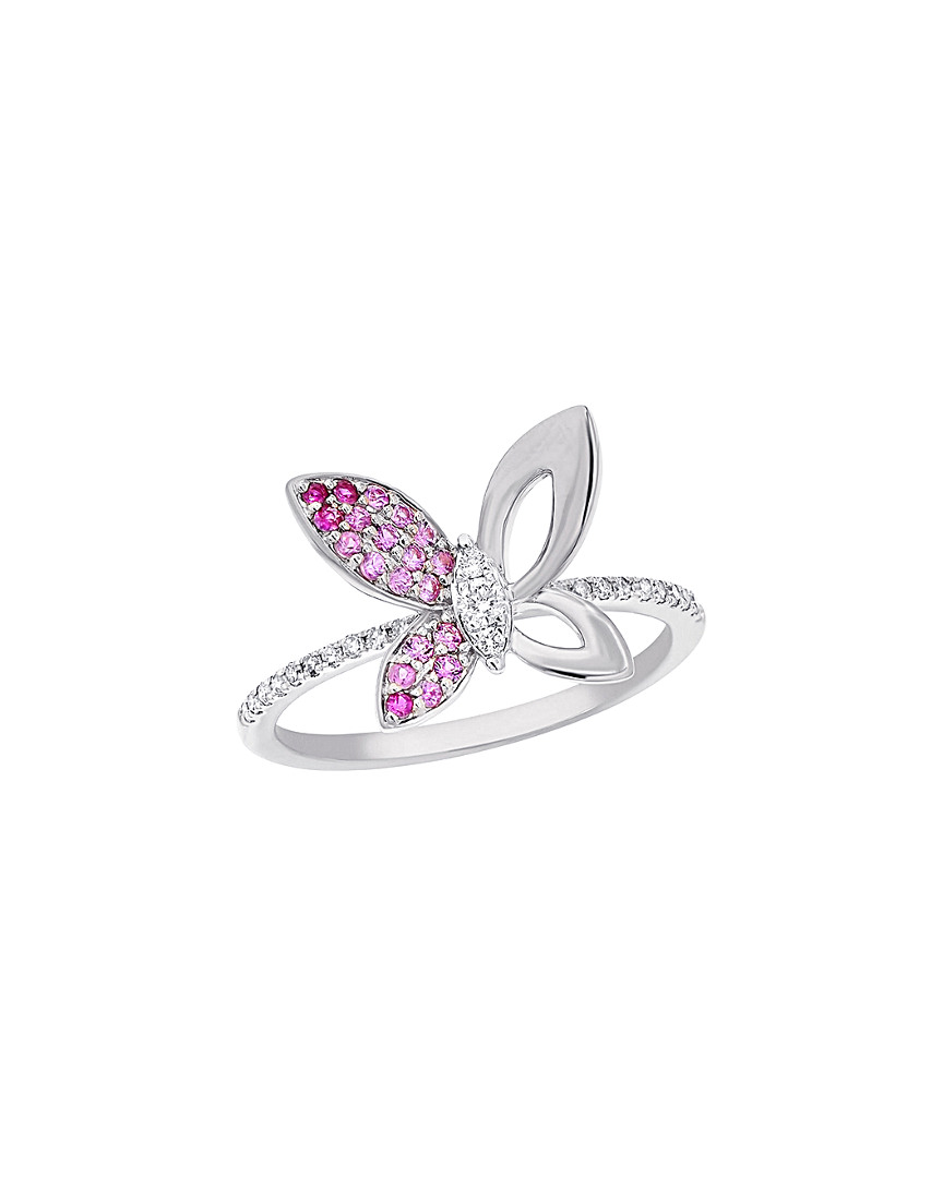 Diana M. Fine Jewelry 14k 0.30 Ct. Tw. Diamond & Sapphire Ring