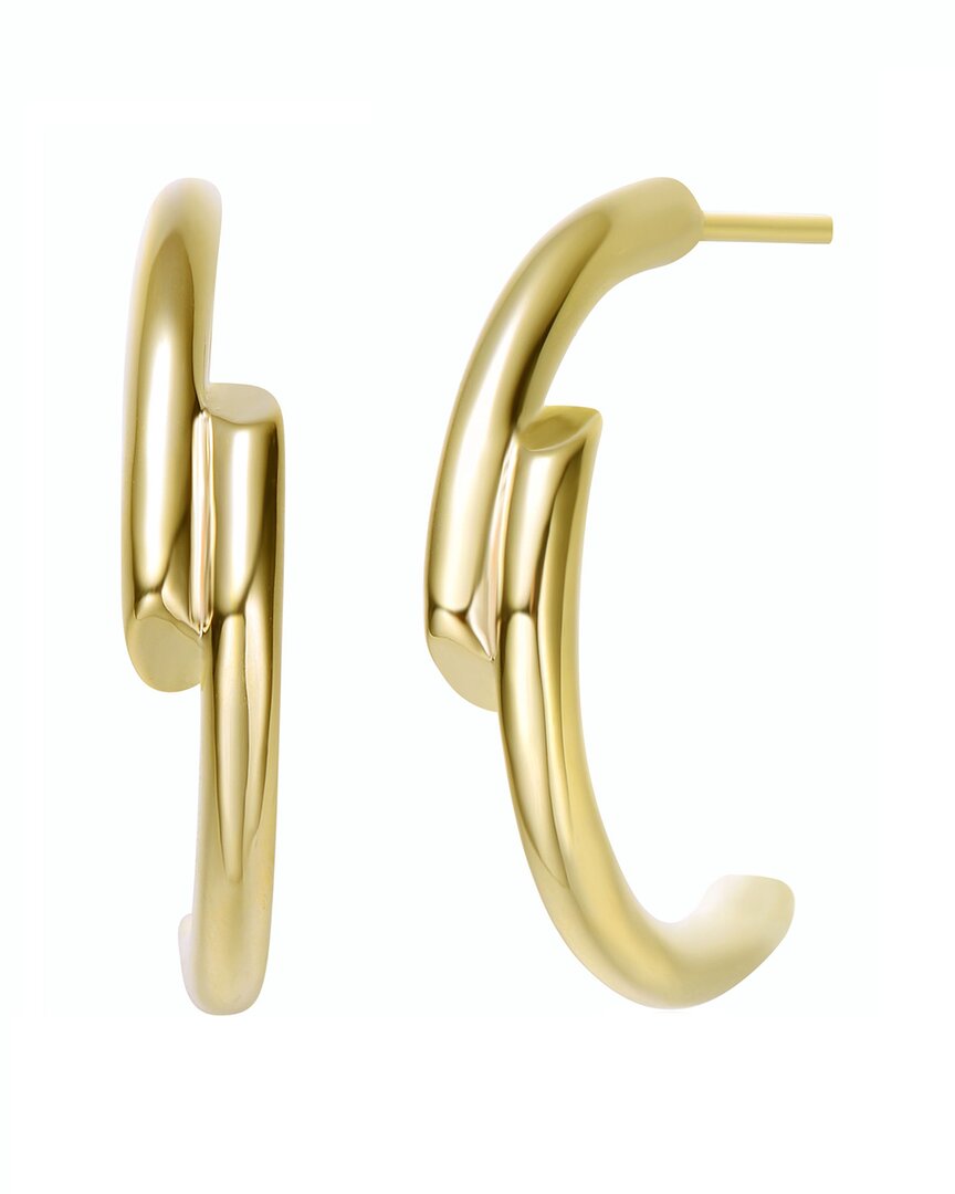 Rachel Glauber 14k Plated Open Hoops