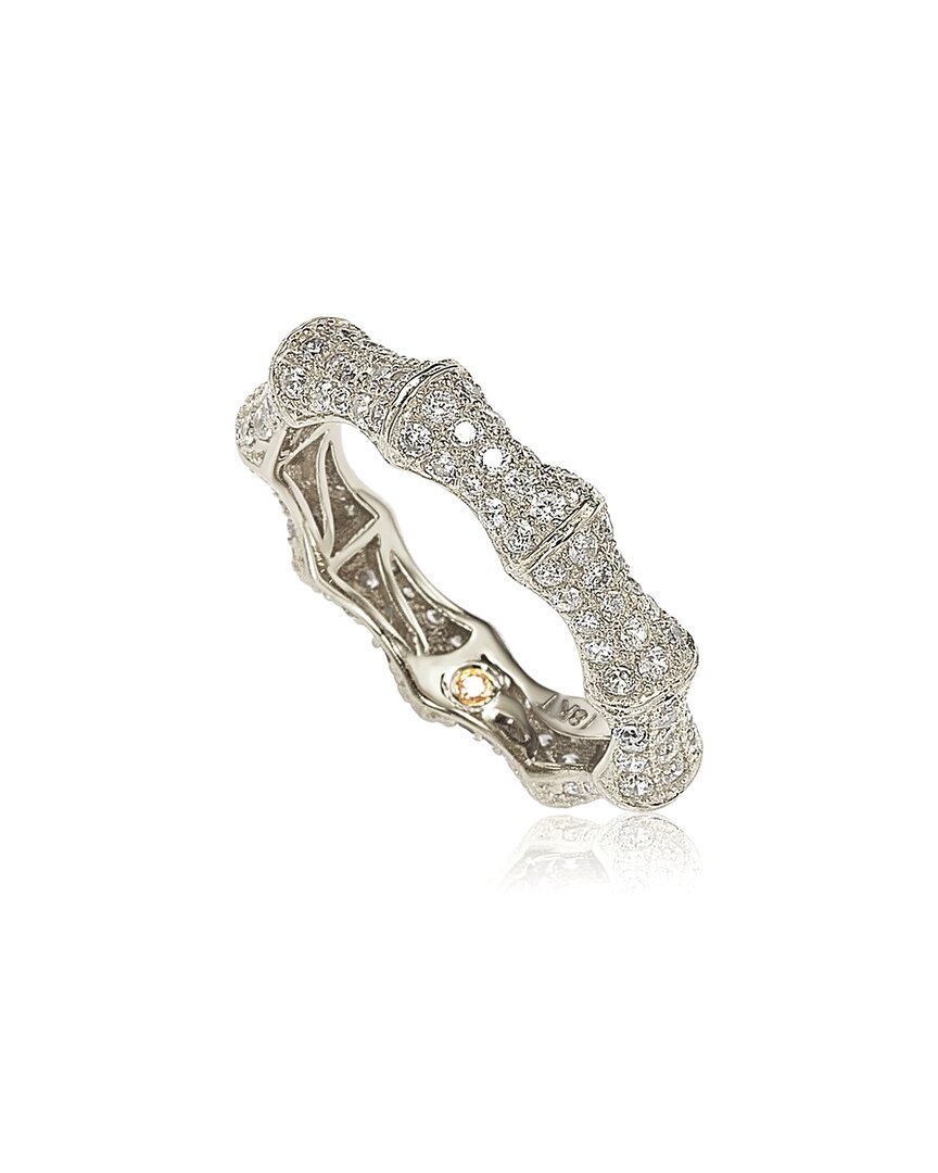 Suzy Levian Silver Cz Stackable Ring