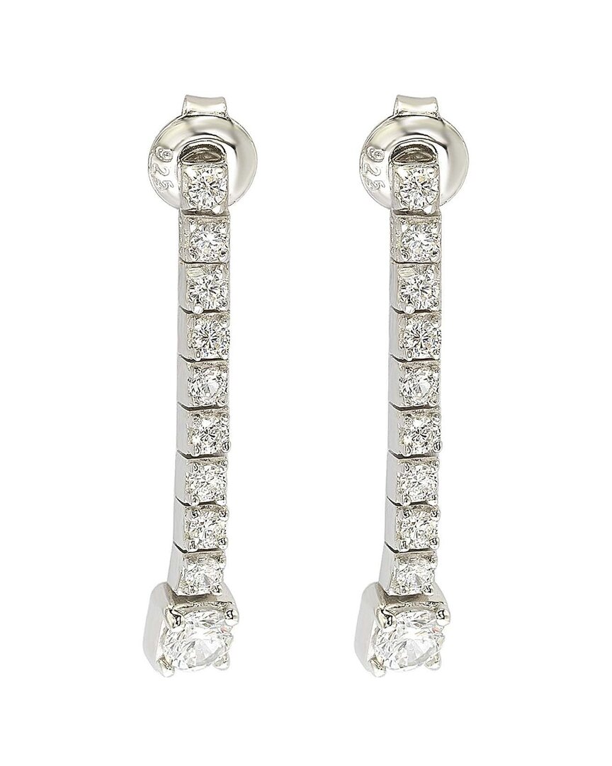 Suzy Levian Cz Jewelry Suzy Levian Silver Cz Line Earrings