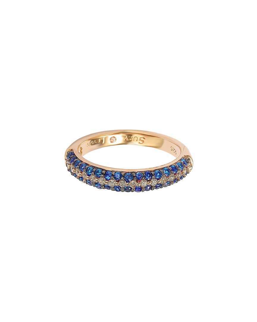Suzy Levian Silver Cz Stackable Ring
