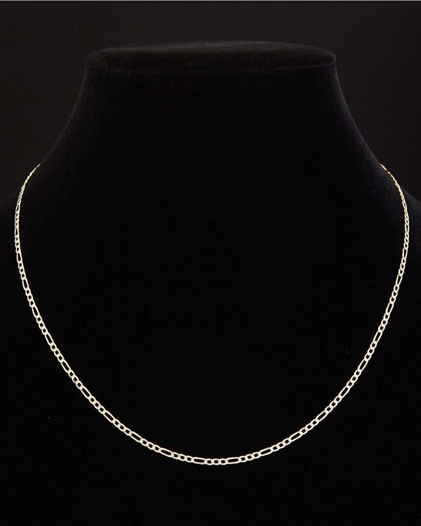 Italian Gold 14k  Figaro Link Chain Necklace