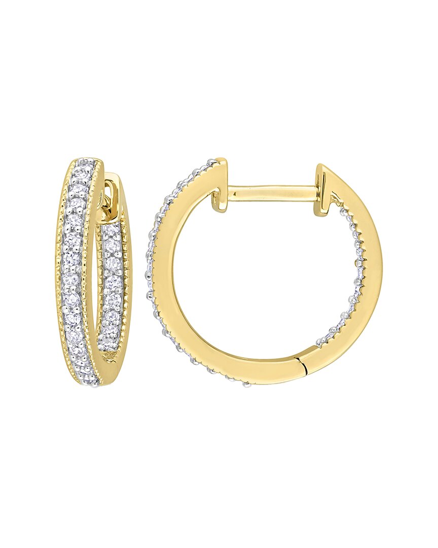 Rina Limor 14k 0.23 Ct. Tw. Diamond Inside-out Hoops