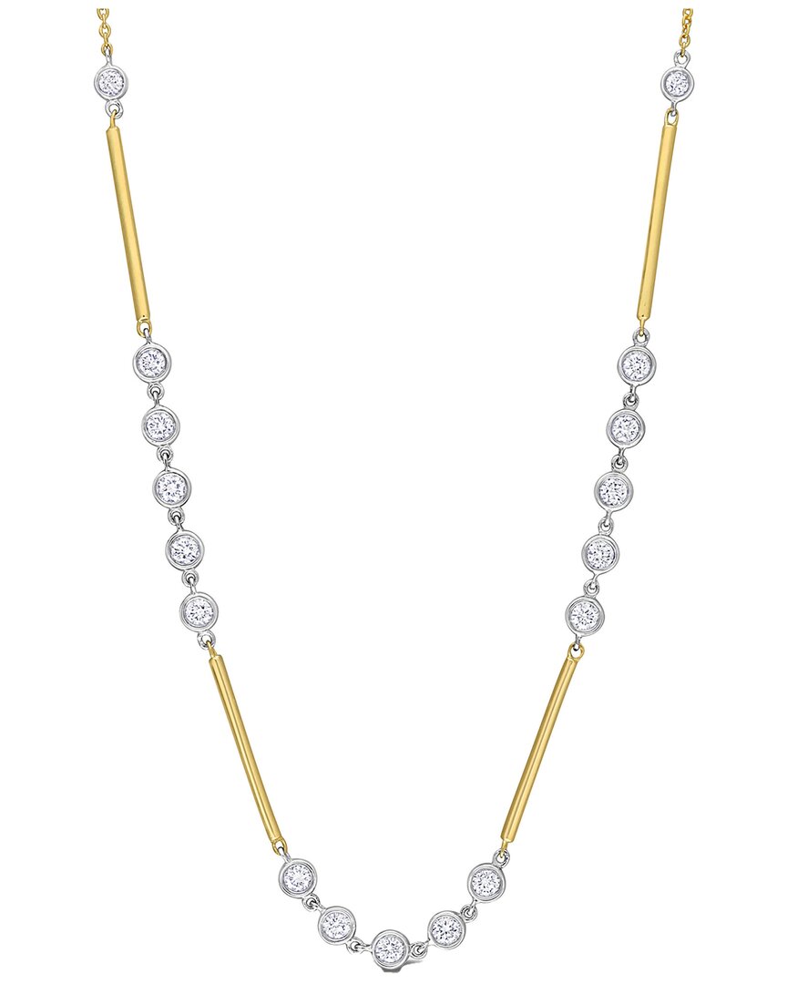 Rina Limor 14k Two-tone 0.57 Ct. Tw. Diamond Station Necklace