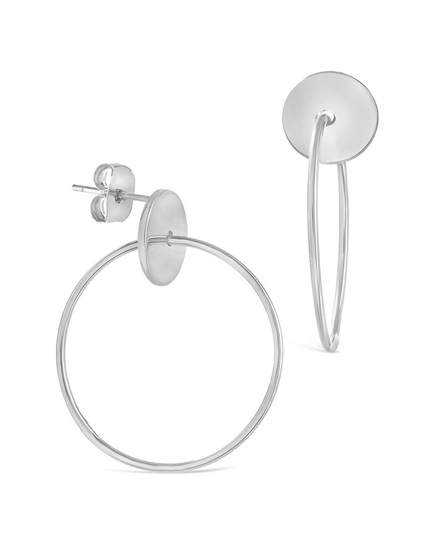 Sterling Forever Sterling Silver Solid Circle Drop Earrings