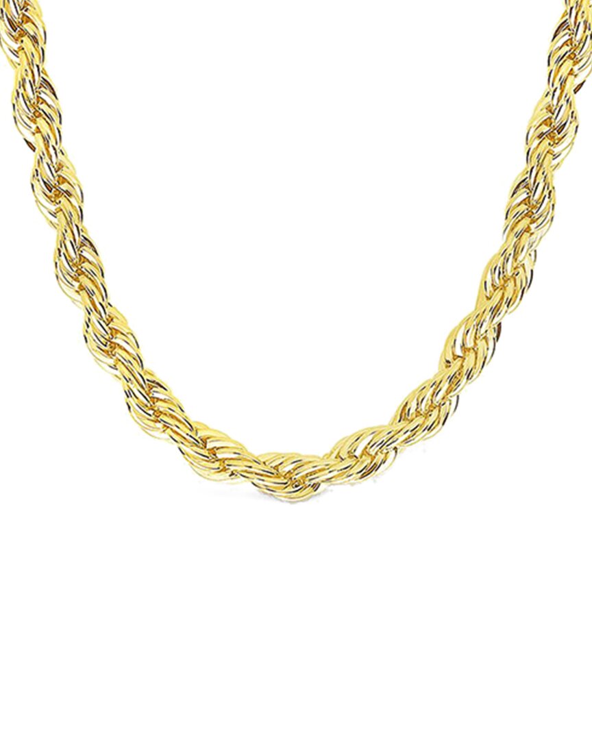 Sterling Forever 14k Plated Rope Twist Chain Necklace