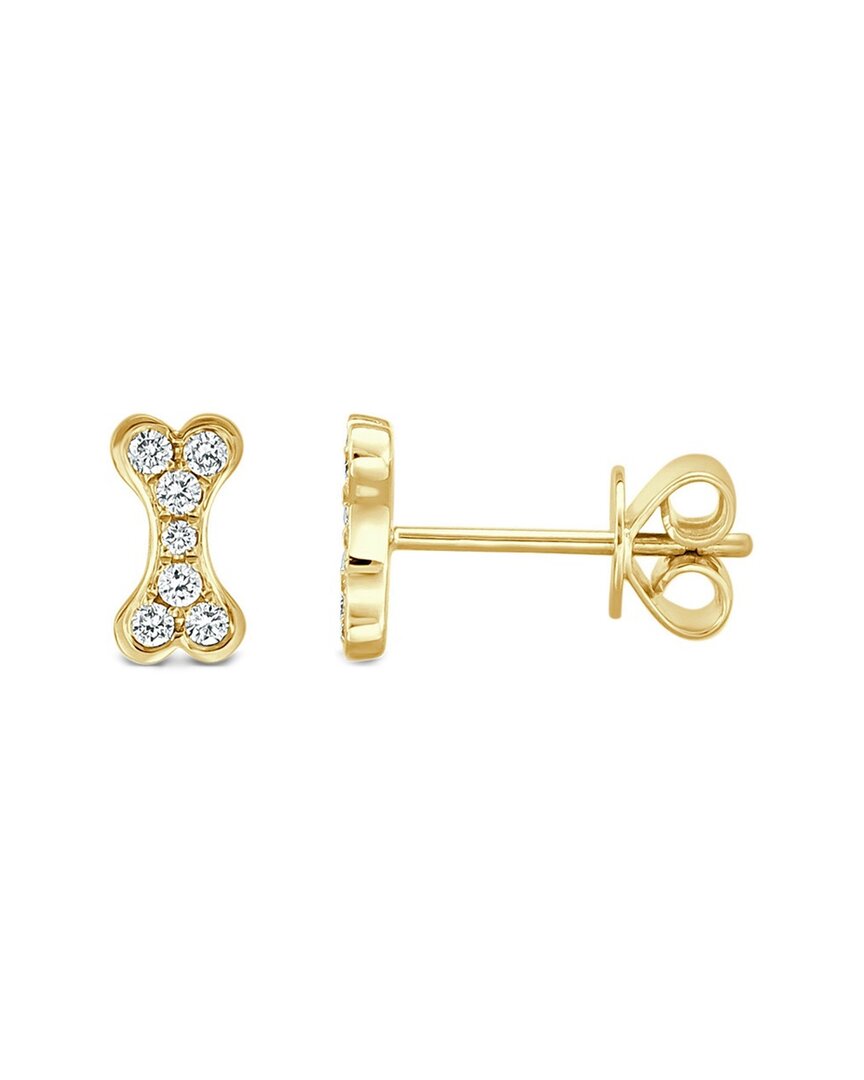Sabrina Designs 14k 0.14 Ct. Tw. Diamond Dog Bone Earrings