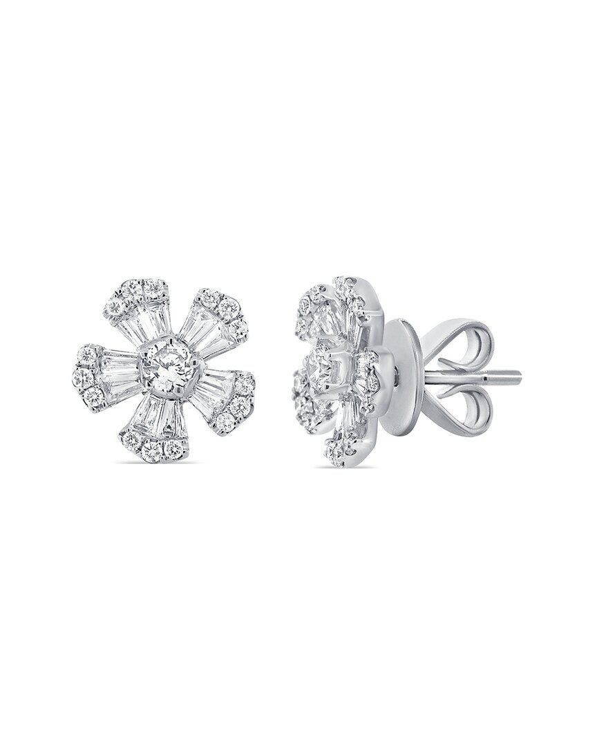 Sabrina Designs 14k 0.68 Ct. Tw. Diamond Flower Studs
