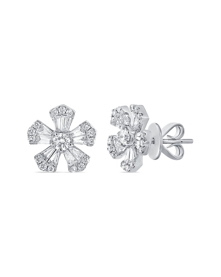 Sabrina Designs 14k 0.99 Ct. Tw. Diamond Flower Earrings