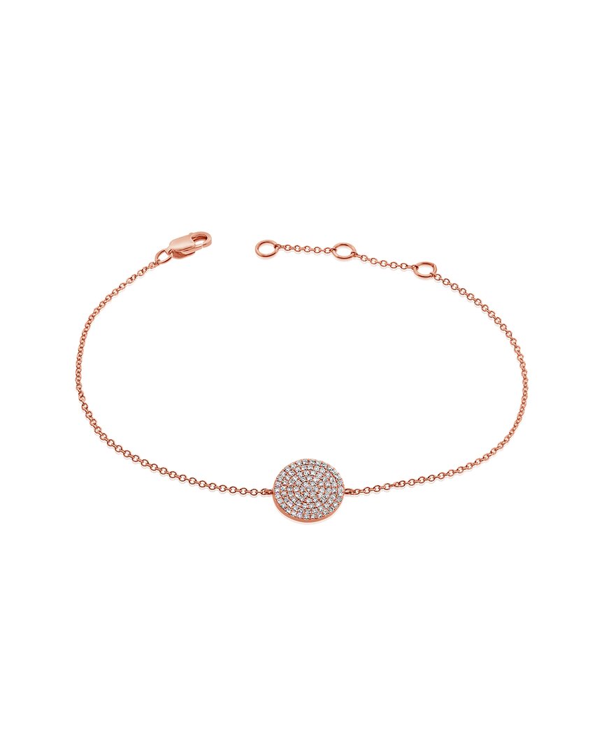Sabrina Designs 14k Rose Gold 0.26 Ct. Tw. Diamond Circle Bracelet