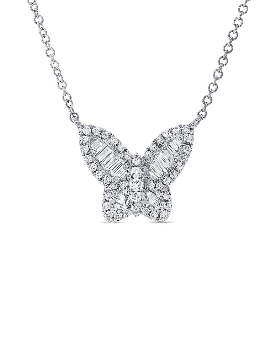 Sabrina Designs 14k 0.72 Ct. Tw. Diamond Butterfly Necklace